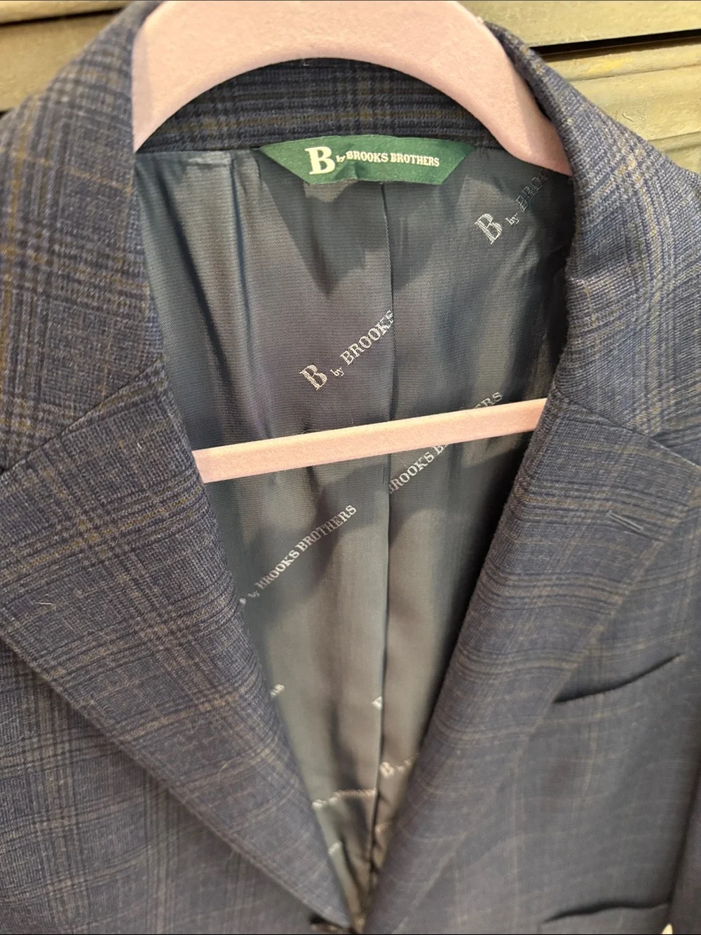 Men's Navy Plaid Blazer